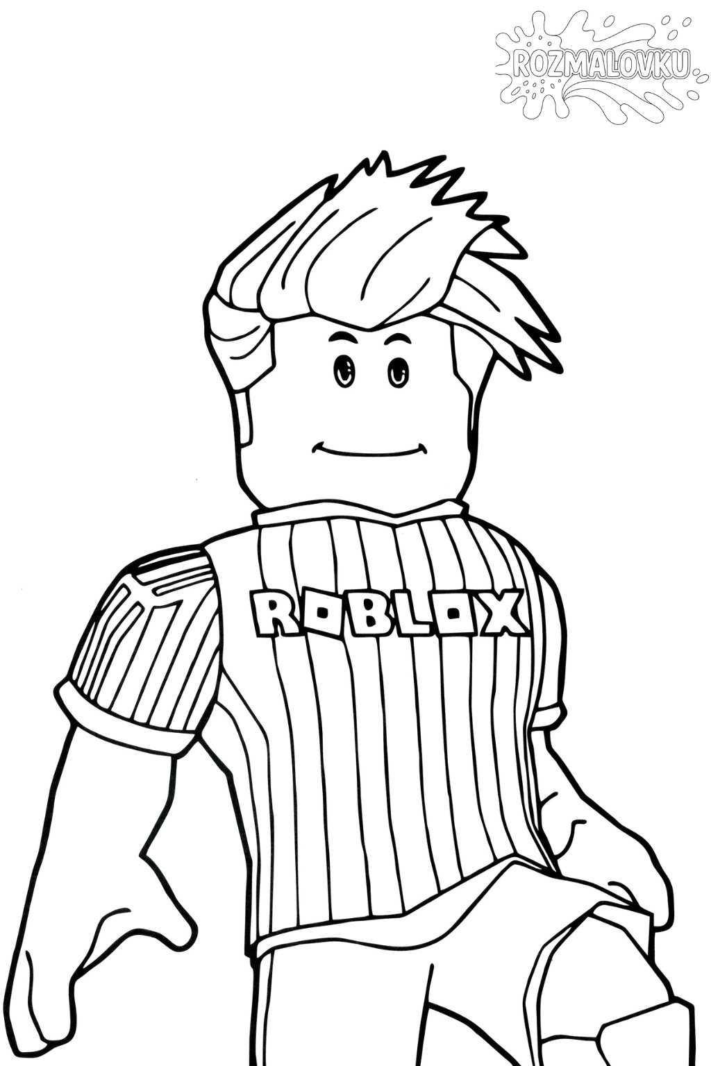 Розмальовка Роблокс персонаж футболіста