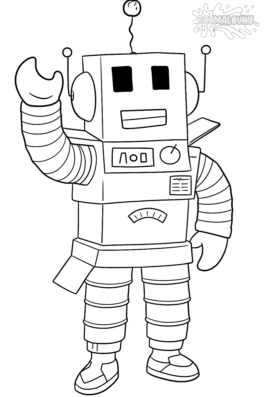 Розмальовка Роблокс скін робота
