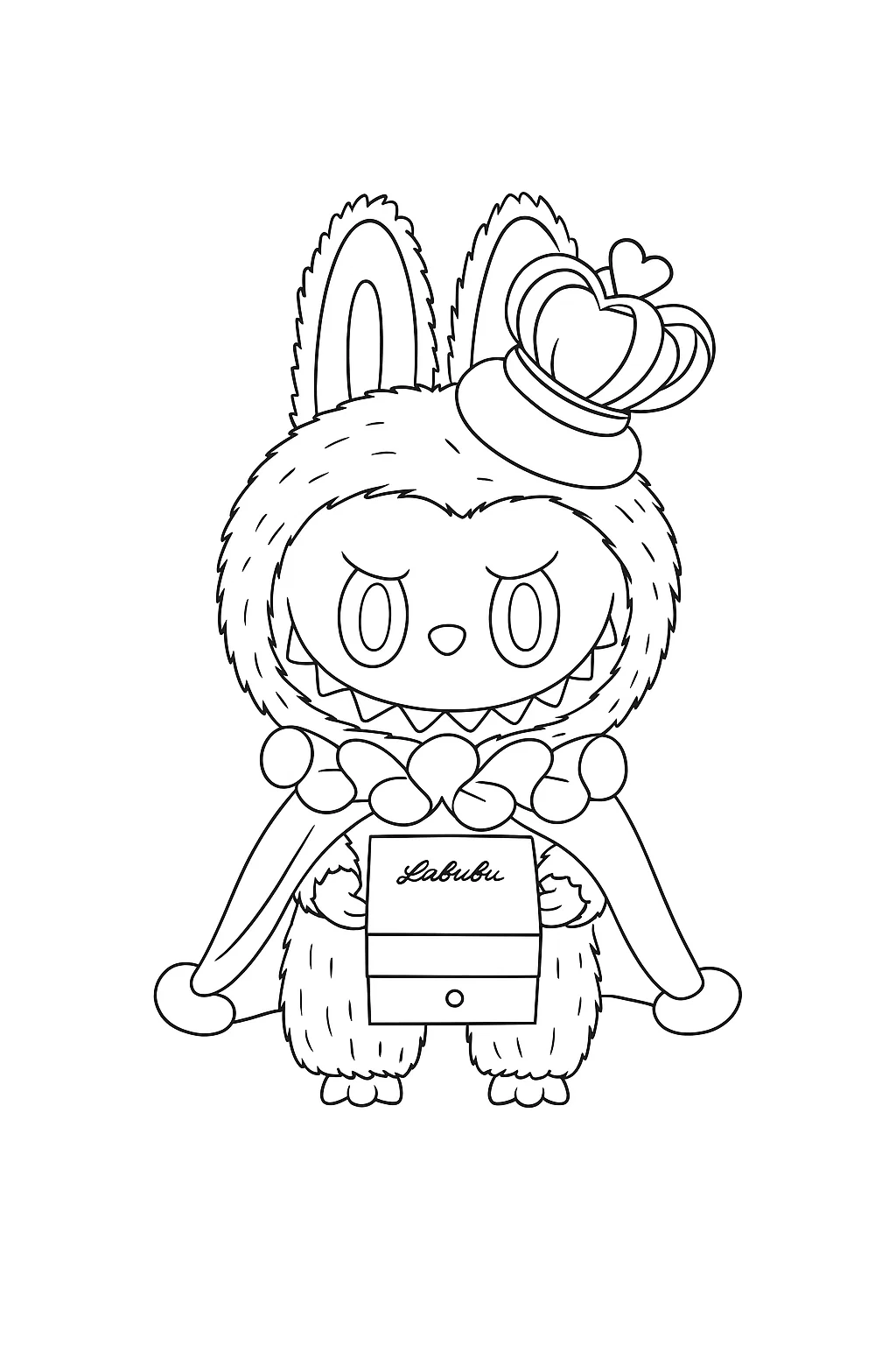 assets_task_01k6a875xcfb5bactzz43j8vdh_1759133355_img_0 Розмальовка Лабубу-король у короні A4