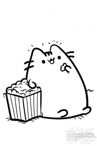 Розмальовка Пушин з попкорном А4