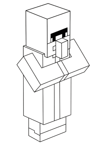 Розмальовка Майнкрафт житель села А4
