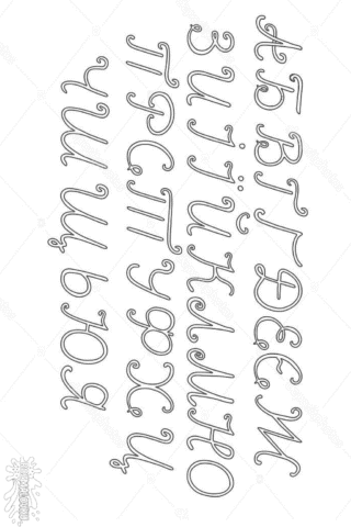 Розмальовка український прописний алфавіт в форматі А4