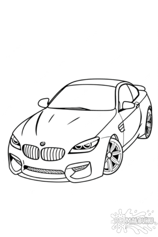 Розмальовка машини BMW M6 в форматі А4
