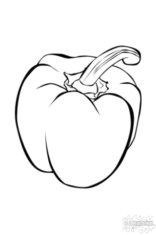 Розмальовка перець в форматі А4