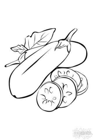 Розмальовка баклажан в форматі А4