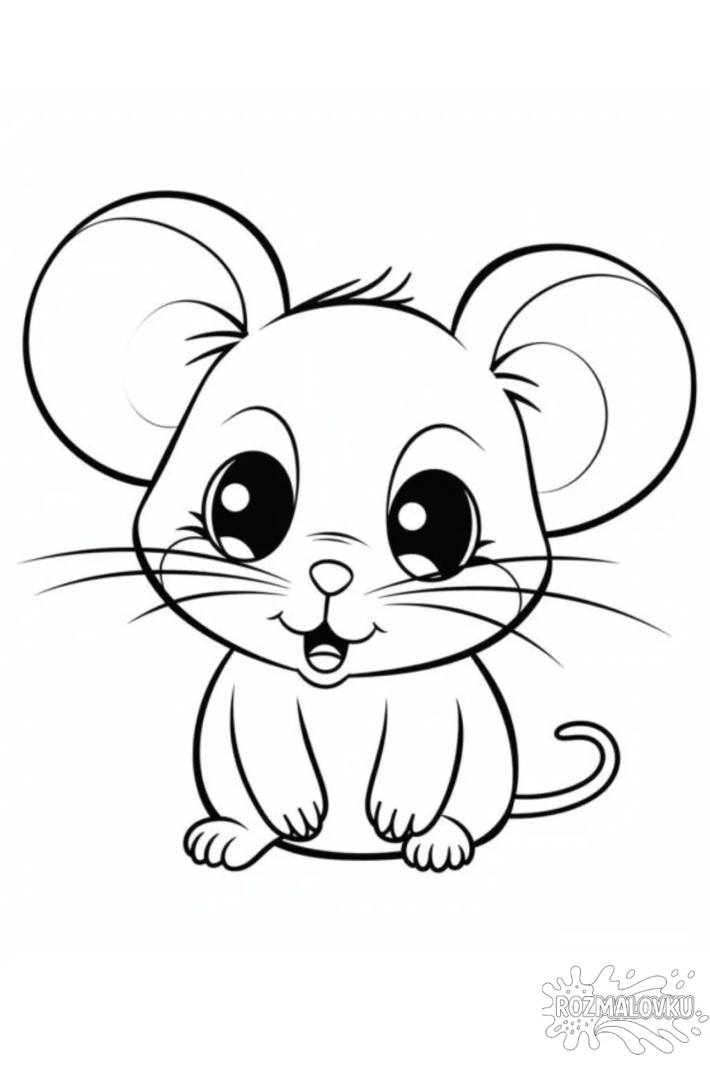 Розмальовка миле мишеня в форматі А4