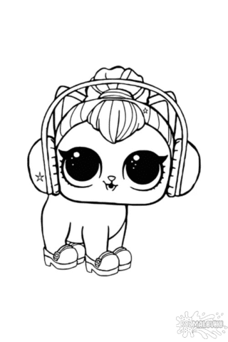 Розмальовка ЛОЛ кошеня Кітті в форматі А4