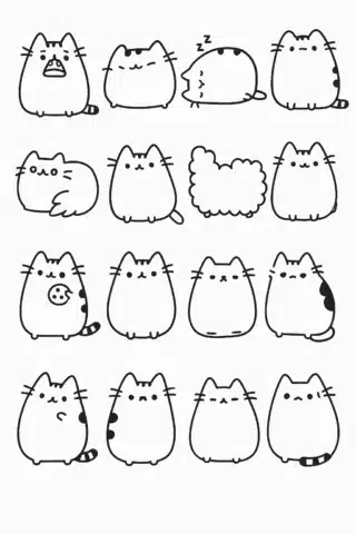 Розмальовка багато милих котиків Пушин