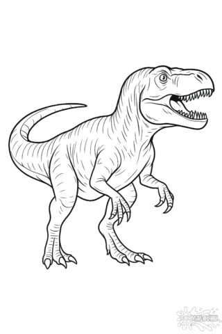 Розмальовка динозавра Газозавр — скачати та роздрукувати в форматі А4