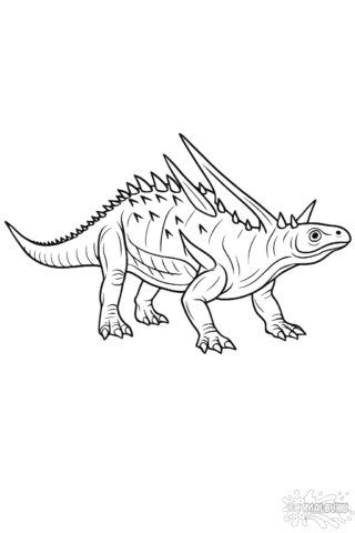 Розмальовка динозавра Десматозух — скачати та роздрукувати в форматі А4