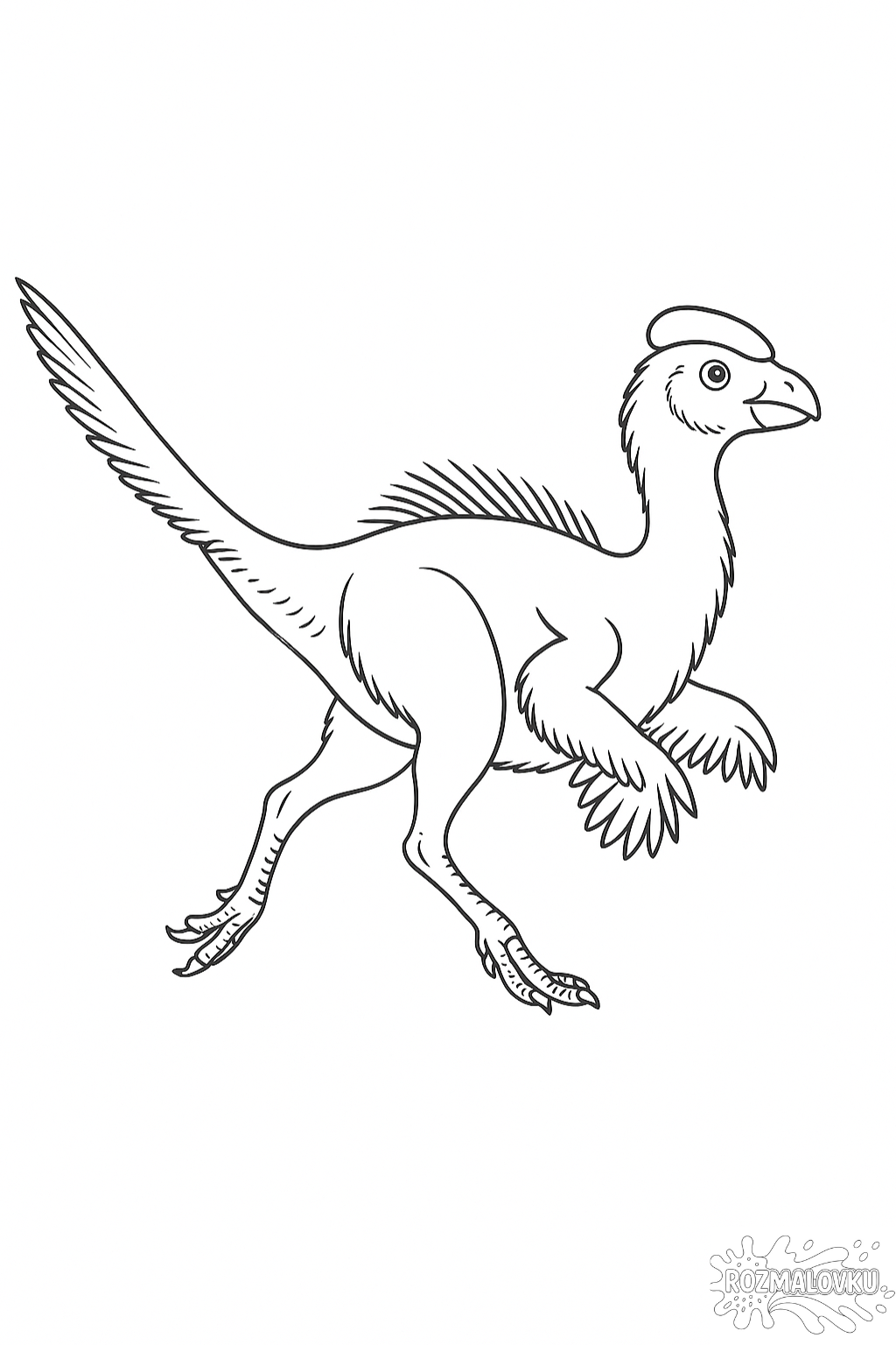 Розмальовка Овіраптор — скачати та роздрукувати в форматі А4