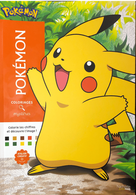 Книга розмальовок Pokémon за номерами з Пікачу скачати та роздрукувати у форматі А4