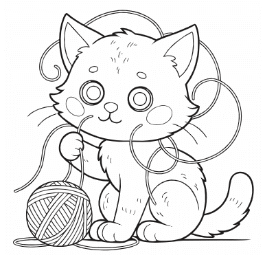 Онлайн розмальовка котика для дітей