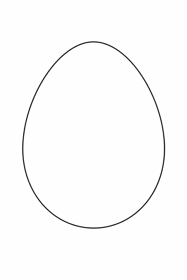 Великодня розмальовка «Контур писанки для створення власного орнаменту» скачати та роздрукувати в форматі А4