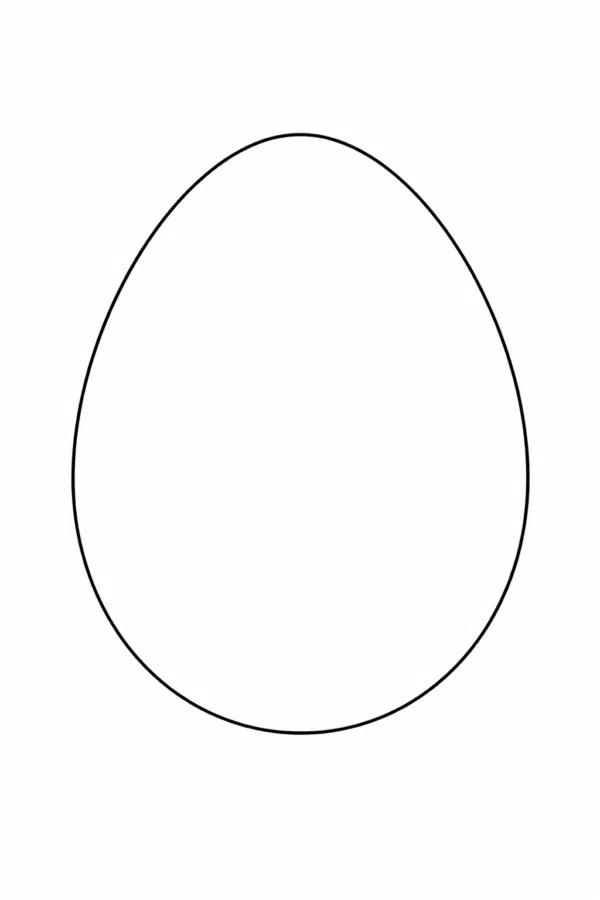 Великодня розмальовка «Контур писанки для створення власного орнаменту» скачати та роздрукувати в форматі А4